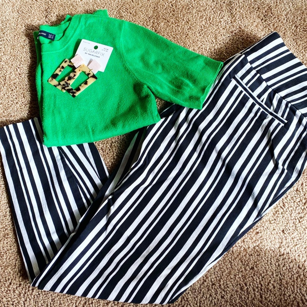 Black & White Striped Pants